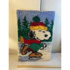Snoopy Shaggy latch hook rug picture 20x30